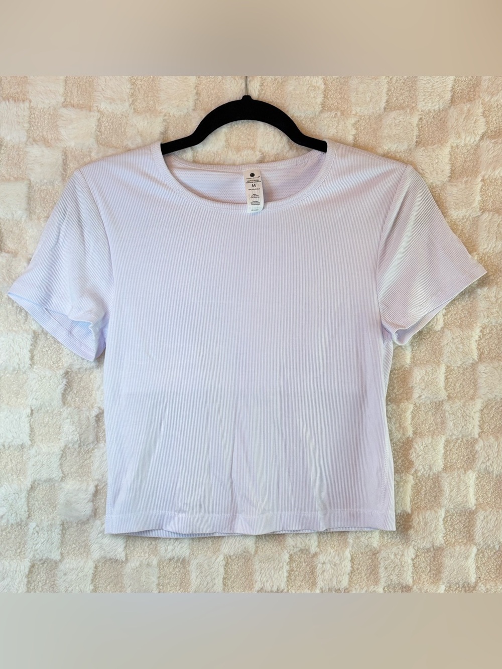 Yogalicious Short Sleeve Ribbed Tee Size M